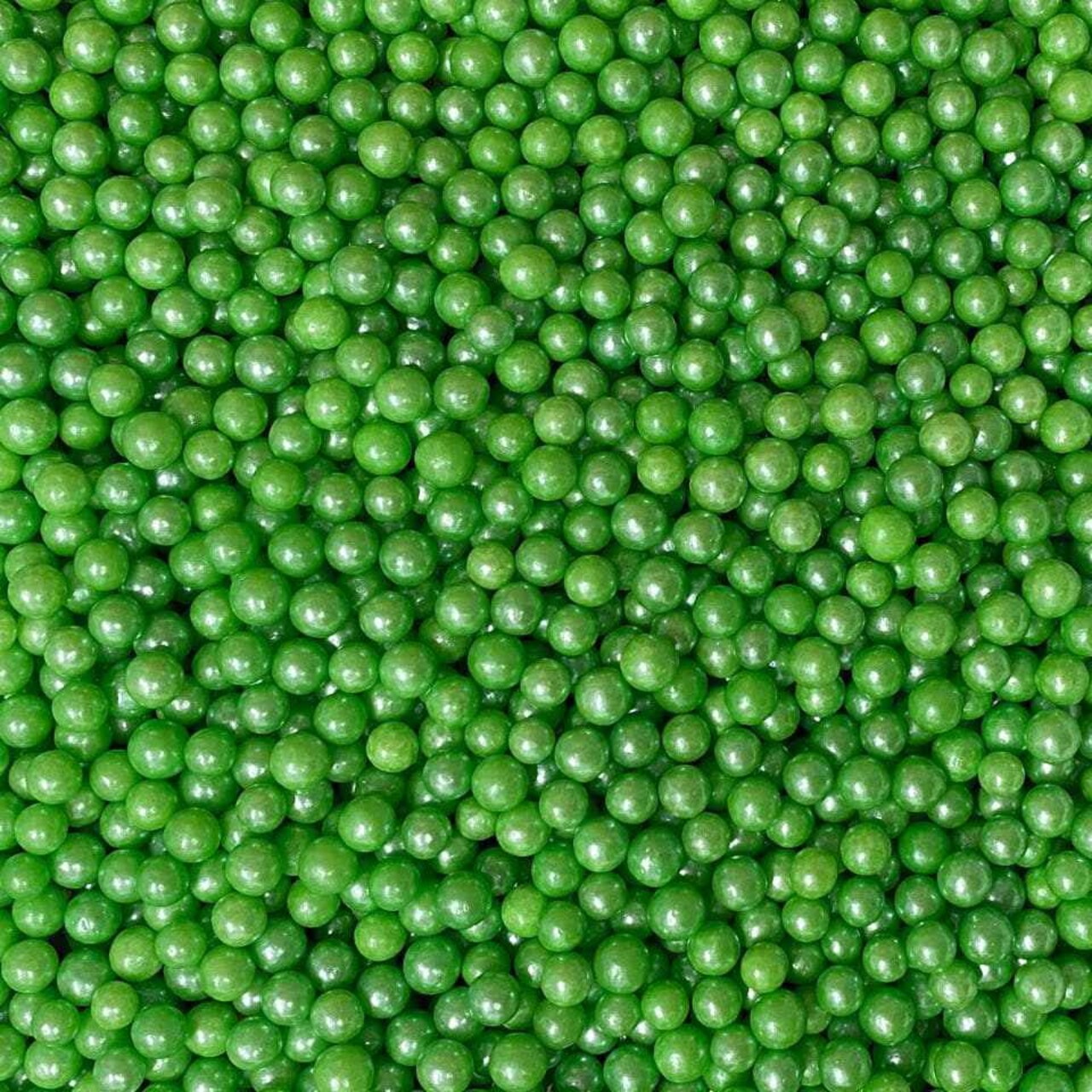 Krazy Sprinkles - Green Pearl 4mm Beads (1/2 Cup, 1x Jar) for Cakes, Ice Cream & Cookies